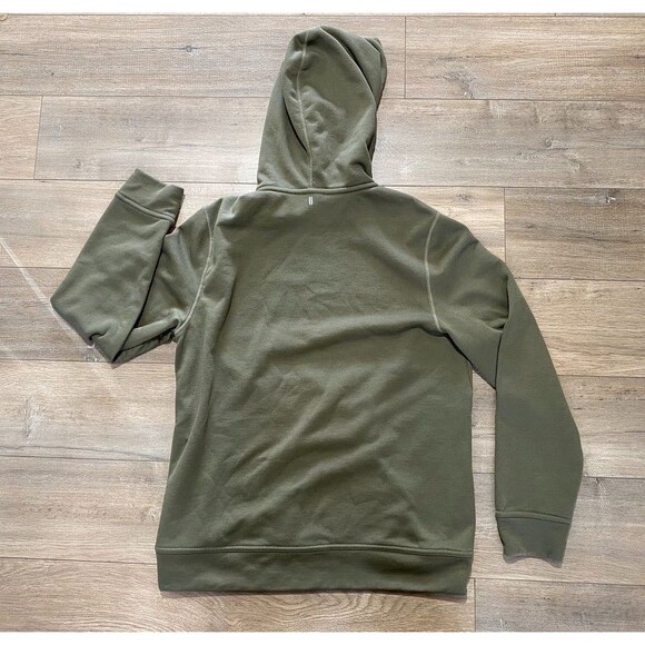 Nobull Hoodie Mens M Olive Green Pullover Kangaroo Pockets Training Logo - Picture 8 of 9